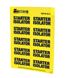 Label Starter Isolator Yellow [10 Pcs Per Sheet]