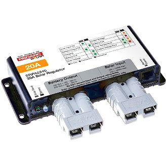 Solar Regulator Redarc 20A PWM With Anderson Plugs. Multi-St age Charging,Over Temp/Over Ch