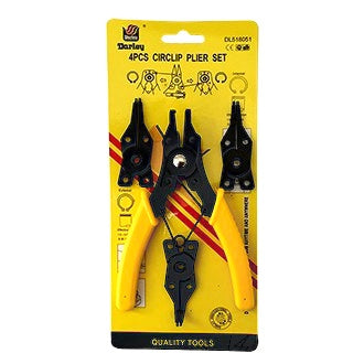 Darley Circlip Plier Set with 4 Interchangeable Jaws