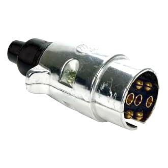 7 Pin Large Round Metal Plug - (USE TRC1005)