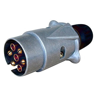 Trailer Plug 7 Pin Round Large Metal with Internal Screw Terminals