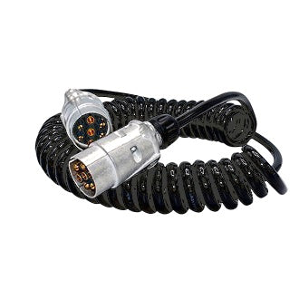 Erich Jaeger 7 pin 5.6M Max standard suzi coil with large round plugs x 2 and 1 metre